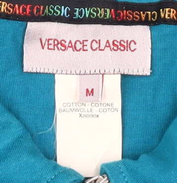 Versace Classic Men's Blue Polo Shirt M Short Sleeve