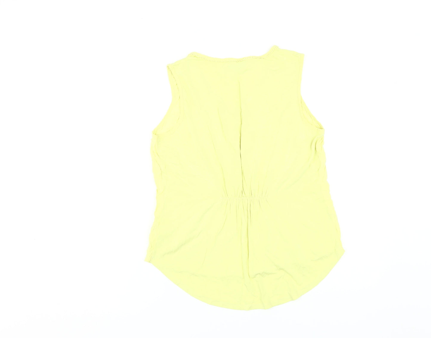 Womens UK Size 14 Marks and Spencer Yellow Basic Tank