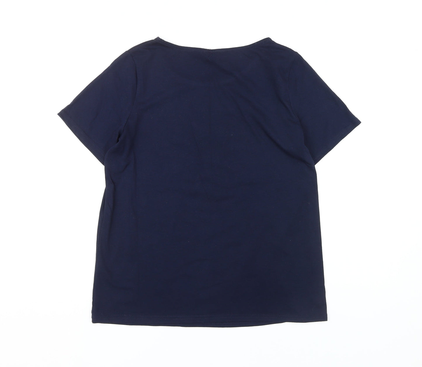 Bonmarché Women's Blue Embroidered T-Shirt Size 12