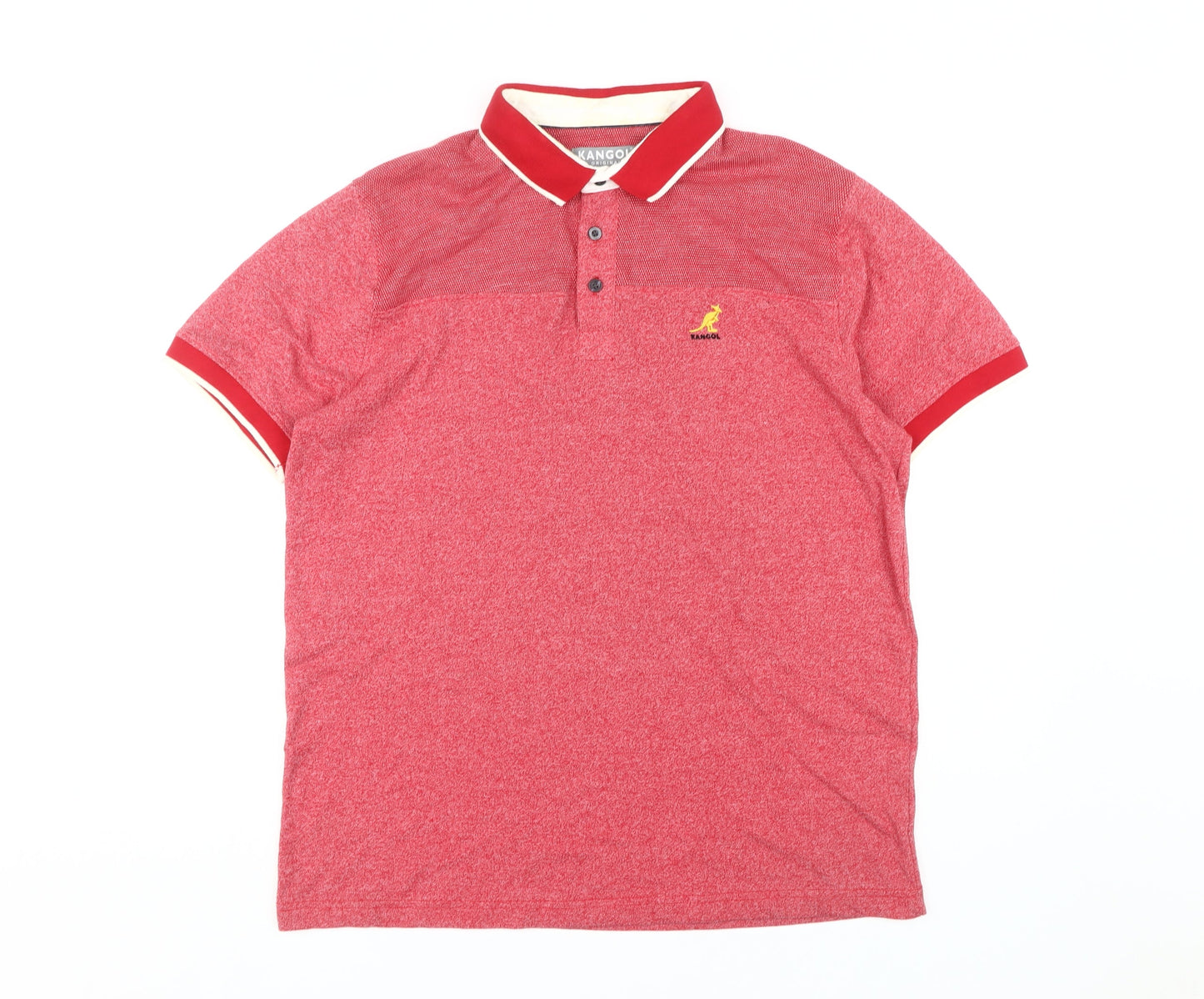 Kangol Men's Red Polo Shirt L - Classic Short Sleeve
