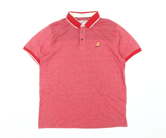 Kangol Men's Red Polo Shirt L - Classic Short Sleeve