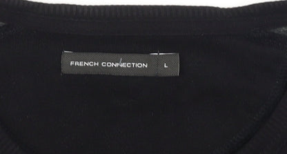 Mens UK Size L French Connection Black Pullover Sweatshirt