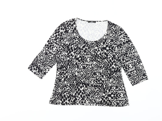 Womens UK Size 14 Marks and Spencer Black Basic T-Shirt