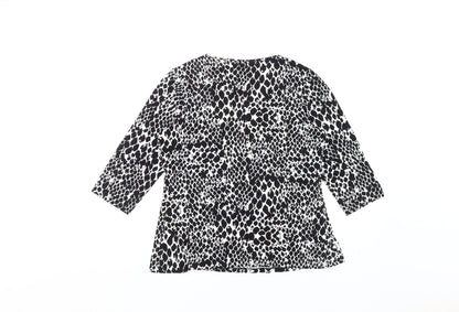 Womens UK Size 14 Marks and Spencer Black Basic T-Shirt