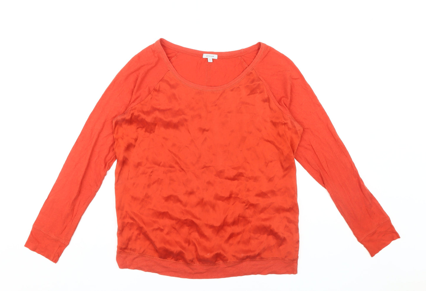 Womens UK Size S Jigsaw Red Basic T-Shirt