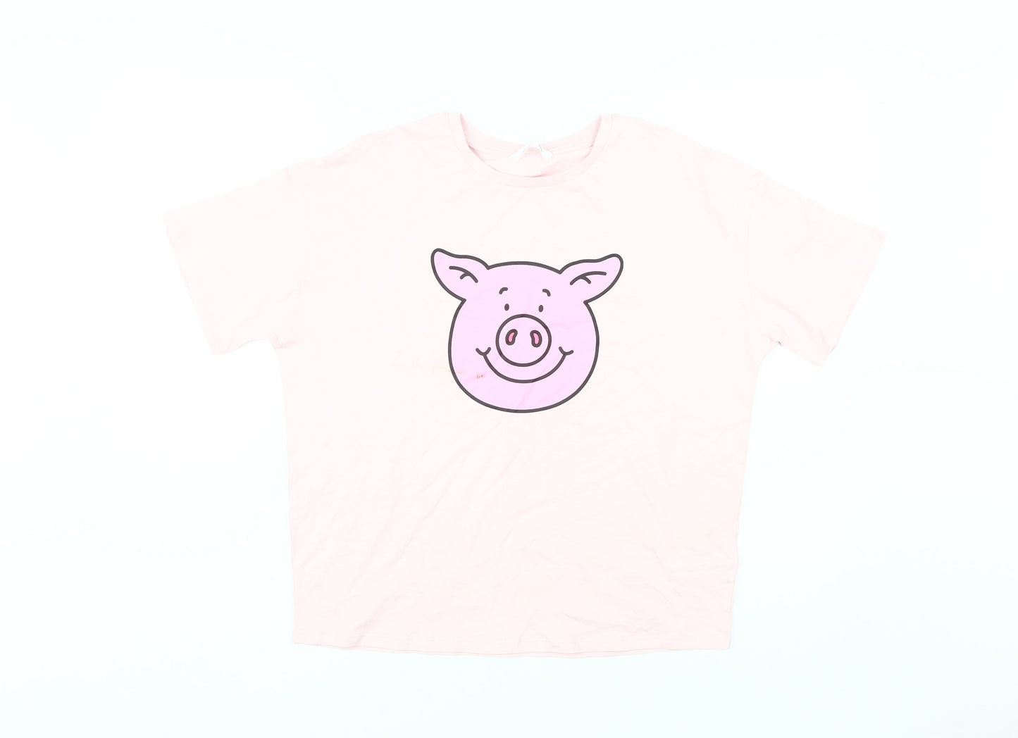 Marks and Spencer Girls Pink Graphic T-Shirt 13-14 Years