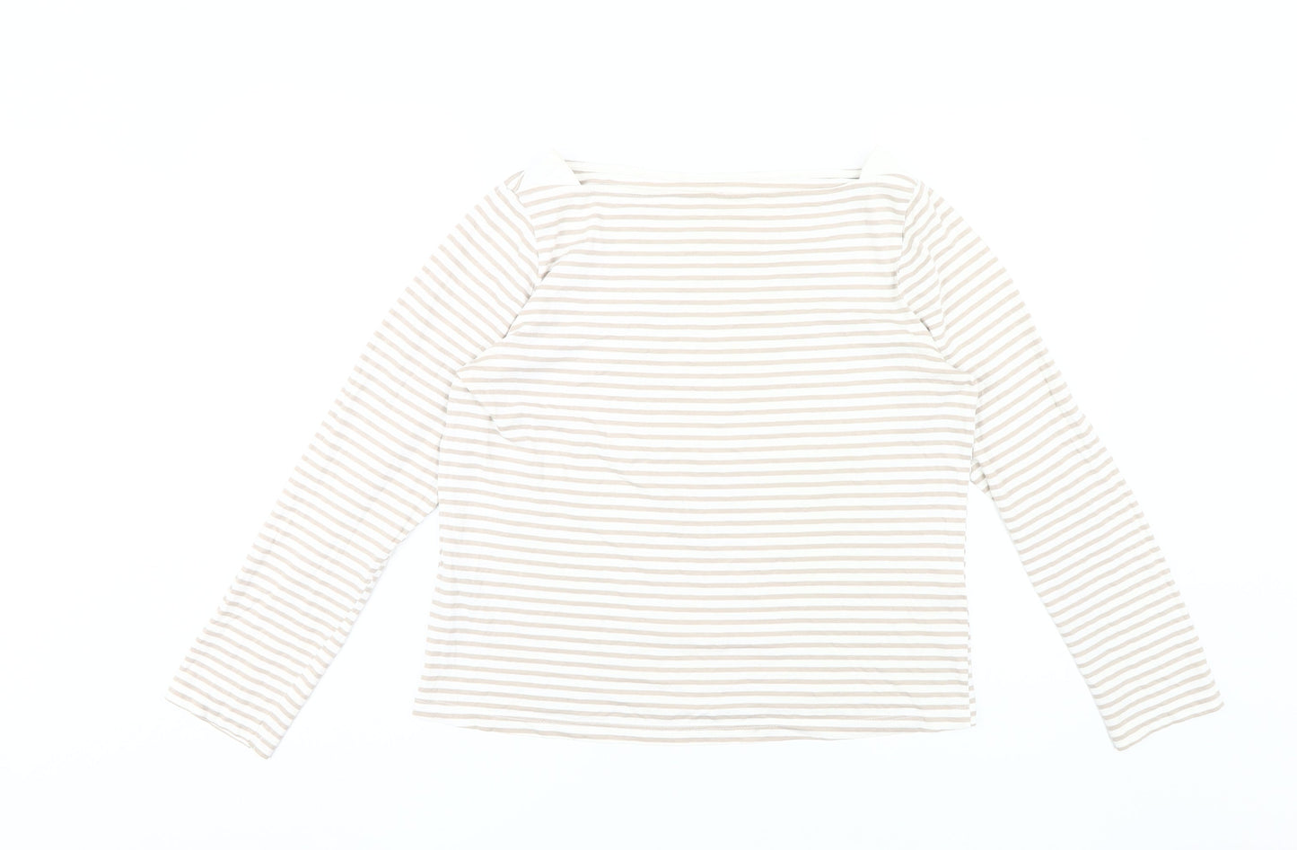 Womens UK Size L MNG Beige Basic T-Shirt