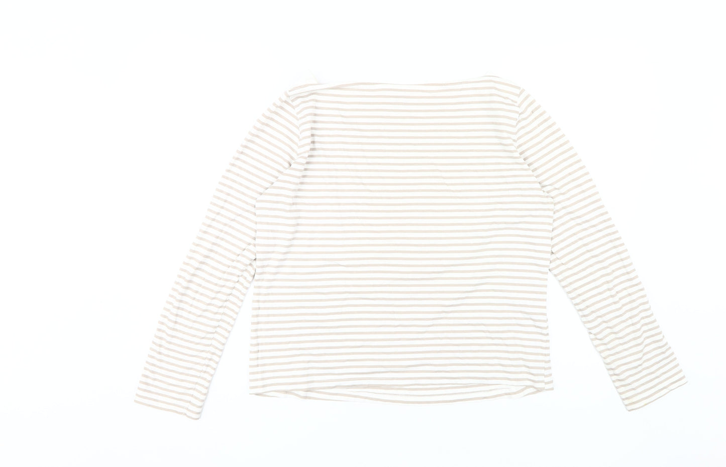 Womens UK Size L MNG Beige Basic T-Shirt