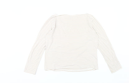 Womens UK Size L MNG Beige Basic T-Shirt