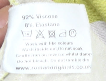 Womens UK Size 18 Roman Multicoloured Tunic T-Shirt