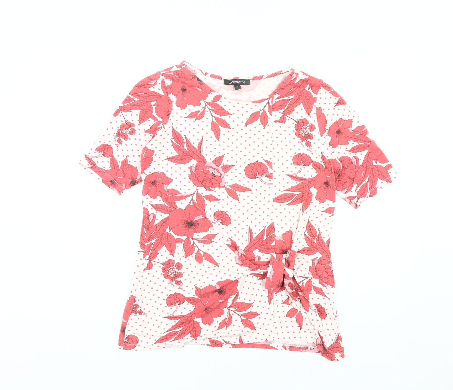 Bonmarché Women's Multicoloured Floral T-Shirt Size 12
