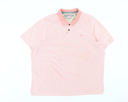 Mantaray Men's Pink 2XL Polo Short Sleeve Cotton