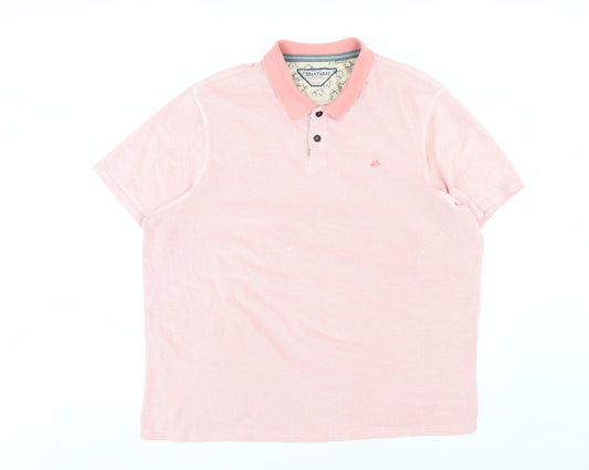 Mantaray Men's Pink 2XL Polo Short Sleeve Cotton