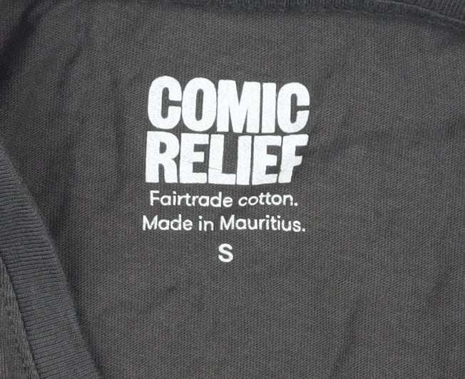 Unisex Adults UK Size S Comic Relief Black Basic T-Shirt
