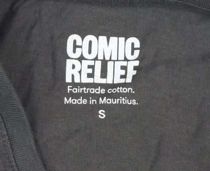 Unisex Adults UK Size S Comic Relief Black Basic T-Shirt