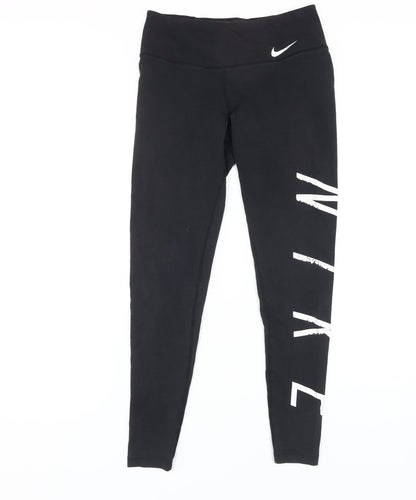 Womens UK Size S Nike  Ankle Black Leggings