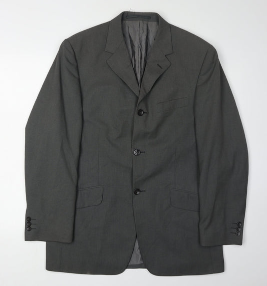 Mens UK Size 40 Remus Uomo Regular Grey Suit Jacket
