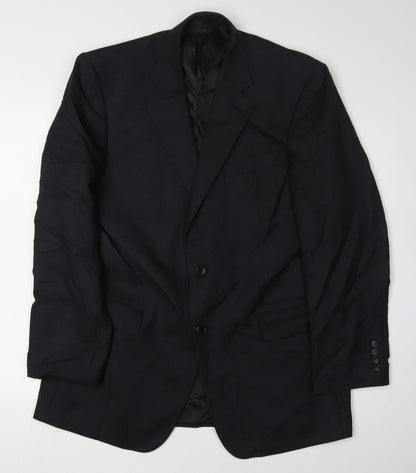 Mens UK Size 42 Paul Costelloe Regular Black Suit Jacket