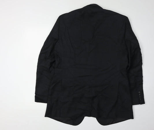 Mens UK Size 42 Paul Costelloe Regular Black Suit Jacket