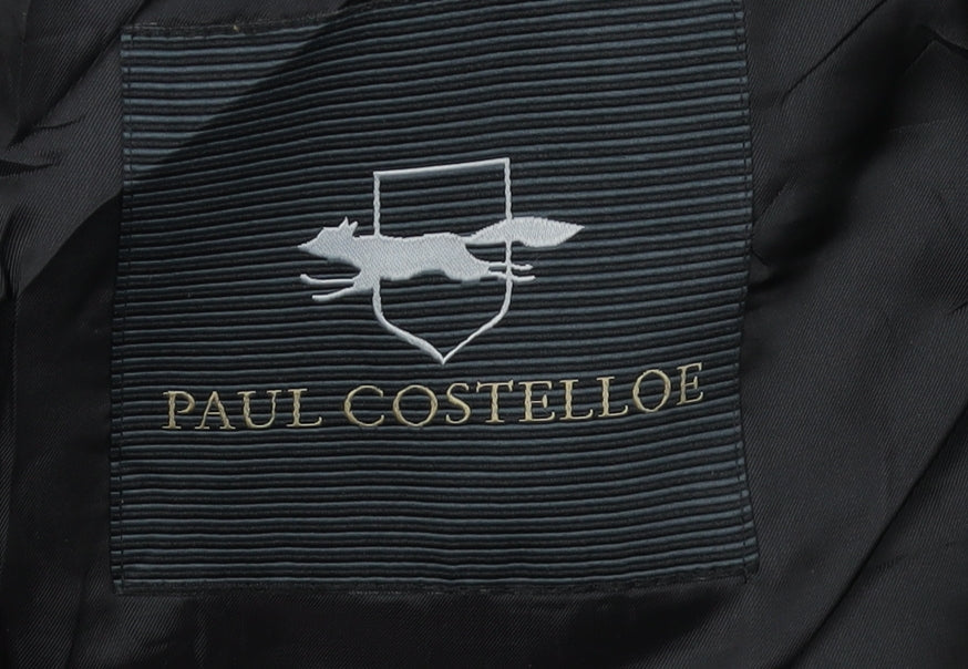 Mens UK Size 42 Paul Costelloe Regular Black Suit Jacket