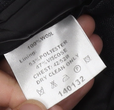Mens UK Size 42 Paul Costelloe Regular Black Suit Jacket