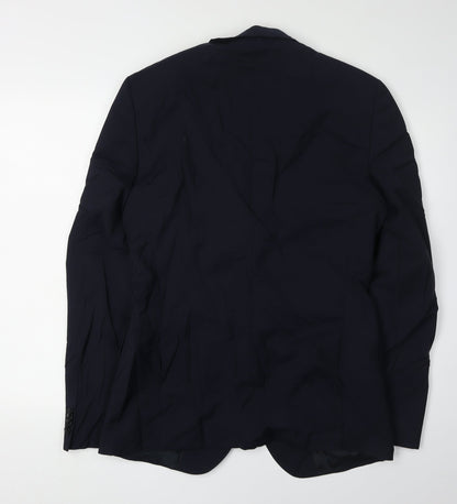 Mens UK Size 38 HUGO BOSS Regular Blue Suit Jacket