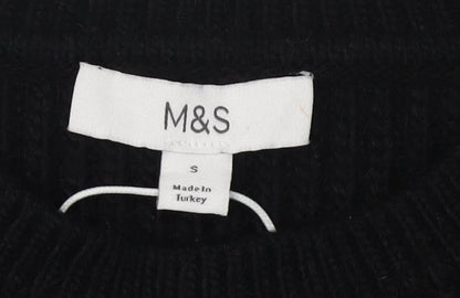 Womens UK Size S Marks and Spencer Black Jumper Jumper