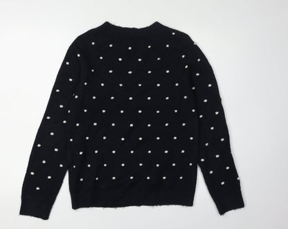 Womens UK Size 10 Mauvette Black Pullover Jumper