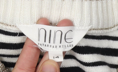 Nine Savannah Miller Women's Stripe Pullover Jumper Size 14