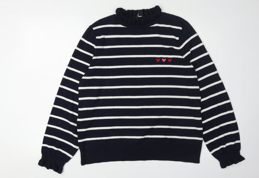 Womens UK Size 16 M&Co Blue Pullover Jumper