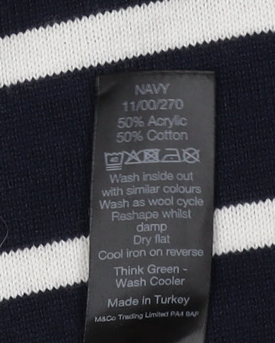 Womens UK Size 16 M&Co Blue Pullover Jumper