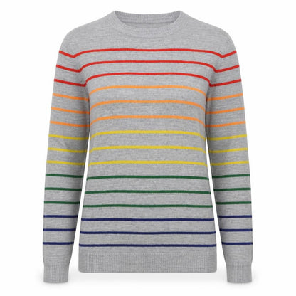 Koton Women's Multicoloured Striped Pullover Jumper S