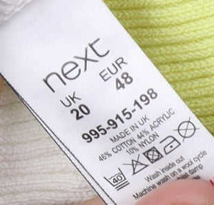 Womens UK Size 20 NEXT Green Pullover Jumper
