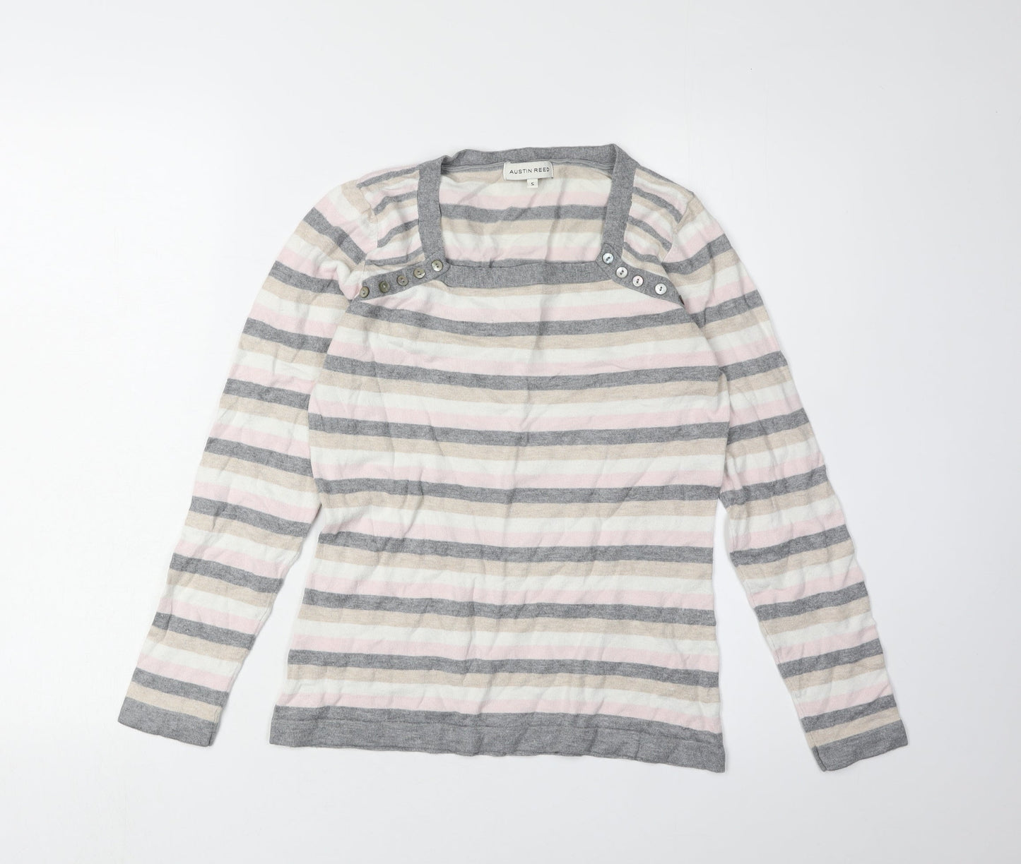 Austin Reed Striped Multicoloured Unisex Jumper S