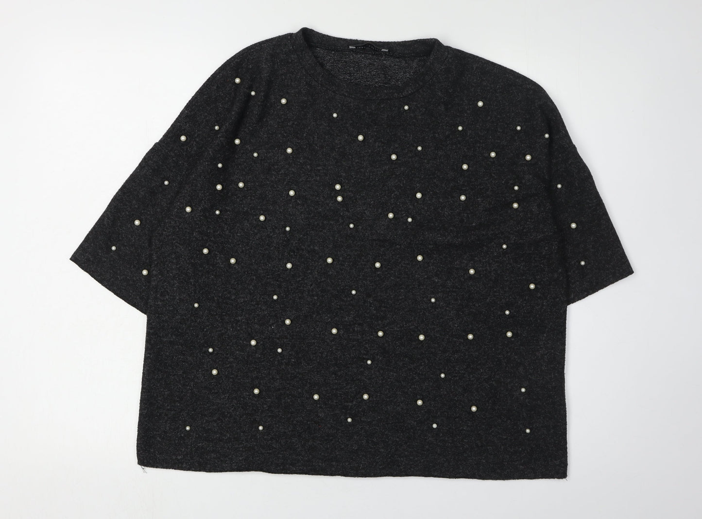 Womens UK Size S Zara Trafaluc Black Pullover Jumper