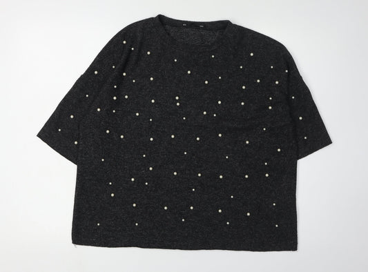 Womens UK Size S Zara Trafaluc Black Pullover Jumper