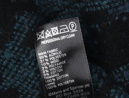 Womens UK Size 14 Marks and Spencer Black Basic Jacket