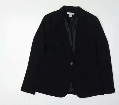 H&M Women’s Black Blazer, Size 10, Lined, Business
