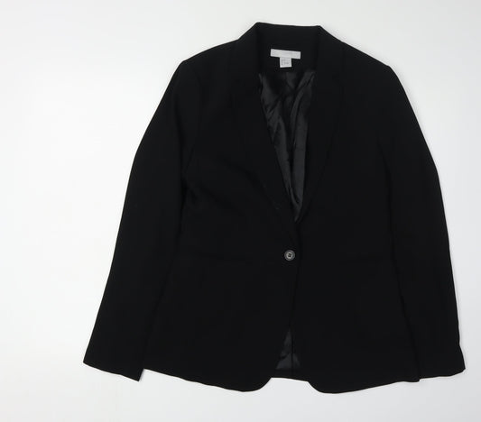 H&M Women’s Black Blazer, Size 10, Lined, Business