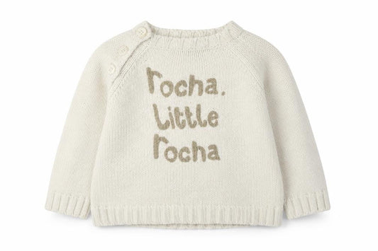 Rocha Little Rocha Ivory Jumper 6-9 Months Unisex Knit Pullover
