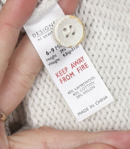 Rocha Little Rocha Ivory Jumper 6-9 Months Unisex Knit Pullover