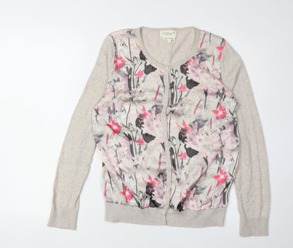 Womens UK Size 12 NEXT Beige Cardigan Jumper