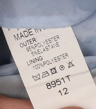 Boohoo Women's Blue Blazer UK 12 Double Breasted