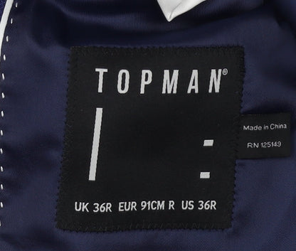 Mens UK Size 36 Topman Regular Blue Suit Jacket