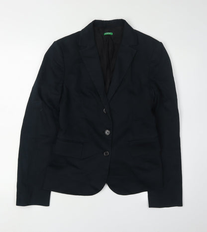 United Colors of Benetton Boys Black Slim Fit Jacket