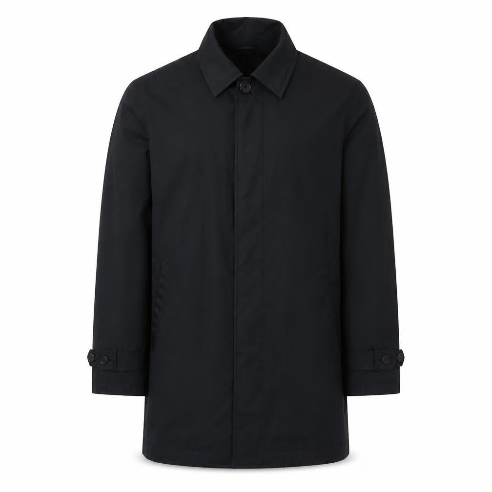 Mens UK Size M Marks and Spencer Black Overcoat