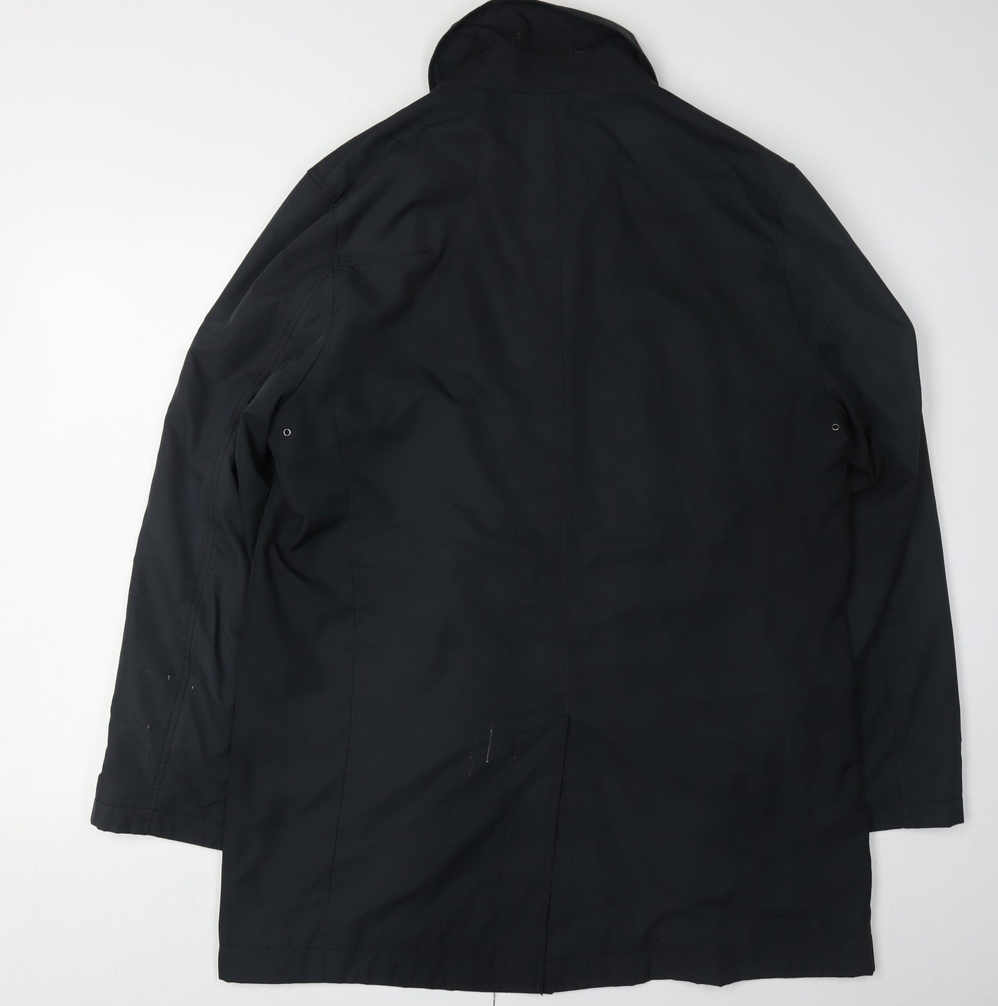 Mens UK Size M Marks and Spencer Black Overcoat