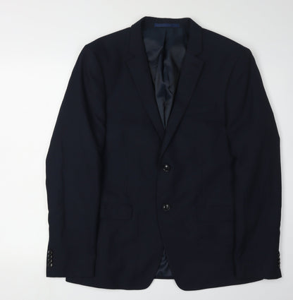 Mens UK Size 42 Topman Regular Blue Suit Jacket