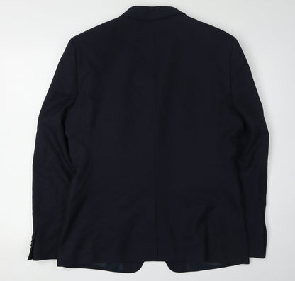 Mens UK Size 42 Topman Regular Blue Suit Jacket