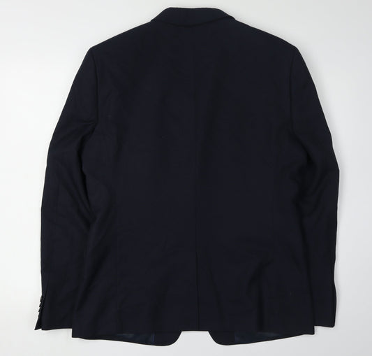 Mens UK Size 42 Topman Regular Blue Suit Jacket